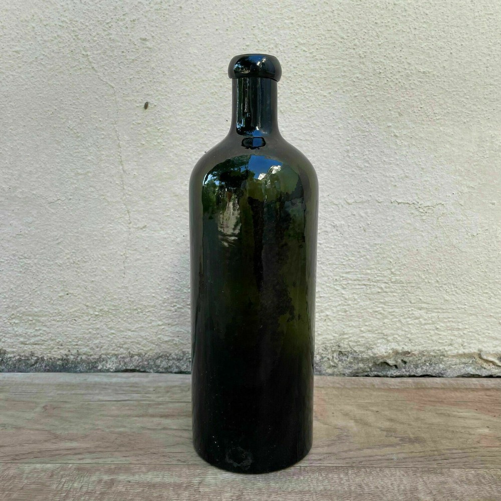 French Wine Bottles Dark Green Glass Vintage 1920s Decorative Set 1409219