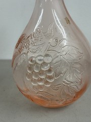 Vintage Jus De Fruits Pink Glass Bottle Casdis Milano
