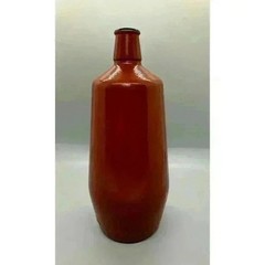 VTG 1980 JM Da Fonseca Azeitao Portugal Rust Brown Painted Glass 9&Prime; Wine Bottle