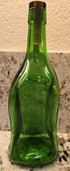 Vintage Dark Emerald Green Liquor Wine Bottle Dimpled Slumped Rare Janeiro Porta