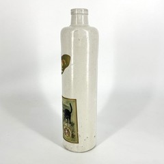 Vintage German Stoneware Wine Bottle Black Cat 1972 Schlossberg Tchwarze Katz