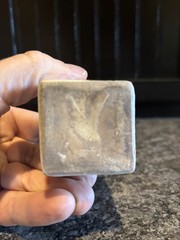 Meier’s Square Stoneware 2 Oz Mini Jug BlackBerry Wine With Paper Label