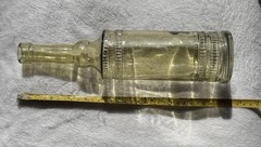 Beautiful Vintage Wine Bottle Amber Green Made In Spain Style Decanter Vase