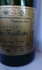 Glass Empty Tall French Wine Brut Champagne Bottle 3000 ML Display Feuillatte