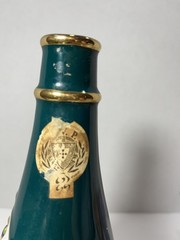 Viana Portugal Rare Dancing Girl Teal Green Empty Wine Decanter Bottle