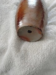 VINTAGE BROWN STONEWARE BOTTLE,PRODUCED IN PORTUGAL BY MAREIA FONSECA PORT WINE,