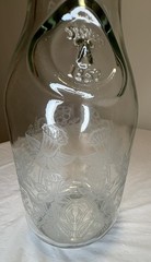 Vintage Paul Masson Norman Kosarin Wine Decanter Carafe Etched Glass Since 1852