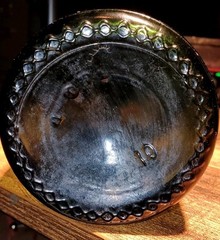 Vintage Antique Dark Green Glass Wine Champagne Bottle Large Punt
