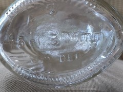 Fish Shaped Clear Glass Wine Bottle w/ Cork 13&Prime; Tall Vintage