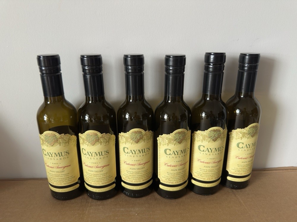 napa valley 2021 Caymus Vineyards 375ML set Of 6 Empty Bottles No Wine