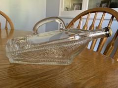 Vintage London Winery Horizontal Glass Wine Bottle & Screw Cap Bottle Empty