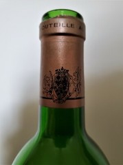 Vintage1989 Chateau Baron Pichon Longueville empty glass Wine Bottle no cork