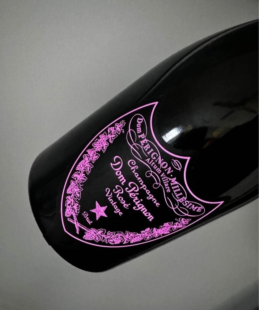 EMPTY JEROBOAM BOTTLE Dom Perignon Rose 3lt , PINK COLOR LUMINOUS BOTTLE