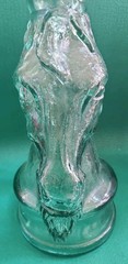 Vtg Chianti Unicorn Bust Head Bottle Figure, Green Blue Wine Bottle No Cap 27&Prime; T