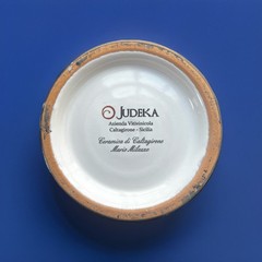 Italian Terracotta Judeka Wine Bottle, Made In Sicily designed by Mario Milazzo