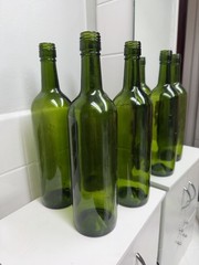 Green Wine Bottles – individually – No Labels Or Decals – 750ml.