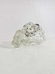 Vintage GRAPE BUNCH SHAPE BOTTLE Clear Glass Decanter 6.5&Prime; Cluster