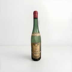 Rioja Santiago Spanish Burgundy Wine Bottle 1961 Green Glass Red Seal 1 Pt