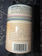Southern Harvest White Muscadine Georgia Wine Bottle Empty