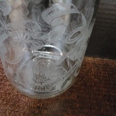 Vintage Paul Masson Wine Decanter Norman Kosarin 1989 Etched Flowers 9 3/4&Prime;