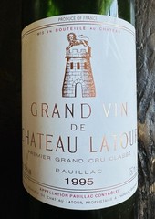 Chateau Latour Wine Bottle EMPTY 1995 France Grand Vin Collectible