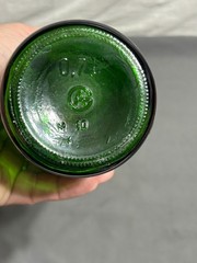Vintage 1973 AFFENTALER BADEN WINE Germany green bottle GOLD MONKEY Embossed