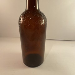 Bardenheier’s Wine Bottle Embossed Amber Glass 4/5 Qt 11” Tall