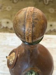 Italian 1920’s Leather Wine Decanter Server Hand Made Rare Find🦄