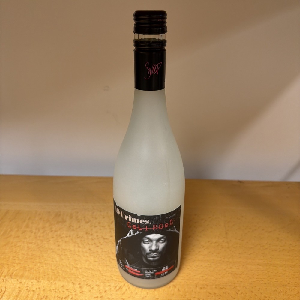19 Crimes Snoop Dog Brand Cali Rose Empty Wine Bottle 750ml 2020 Frosted Glass