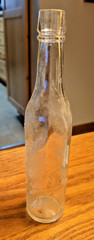 Garrett & Co Virginia Dare wine bottle New York Clear Glass 2/5 Pint Embossed