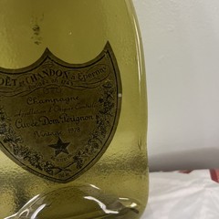 Cuvée Don Perignon 1978 Heat Flattened Green Bottle Tray Trivet Wall Art