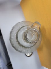 Vintage Glass Jug, Wine Jug? Small with handle, beautiful piece see pictures!