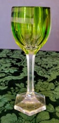 Moser Koloman Rare Fine Wineglass Bohemia Meyr&rsquo;s Neffe, Paneled Crystal C. 1900