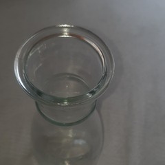 Clear Glass Wine Bottle 1 Liter with Grape Motif Collectible