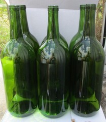 1.5 ltr Green Magnam Wine Bottles, Case of 6, NEW!