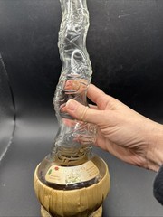 Vintage Italian Wine Bottle Bottaro Twisted Glass Neck Empty 16”