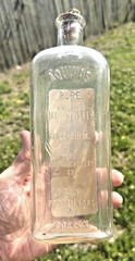 XXX RARE ANTIQUE AQUINAS MALT WHISKEY PAPER LABEL LABEL EMPTY BOTTLE !