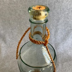 Vintage Tall Chianti Empty Wine Bottle in Straw Wicker Basket 12&Prime; – Beautiful!