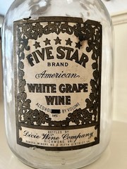 Vintage 1 Gallon FIVE STAR BRAND White Grape Wine Jug – Dixie Wine Co. Richmond