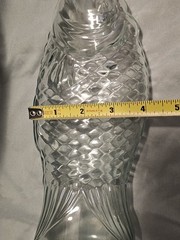 Vintage CEVIN Glass Fish Bottle 75CL3 Chianti Wine Bottle Decanter 13&Prime;