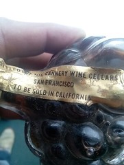 Vintage Grape Shaped Wine Bottle The Cannery Vineyards San Francisco California