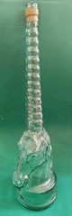 Vtg Chianti Unicorn Bust Head Bottle Figure, Green Blue Wine Bottle No Cap 27&Prime; T