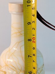 Vtg Hazel Atlas Wine Bottle Milk Glass Yellow GoldSplatter Welch&rsquo;s MCM Bar 1950s