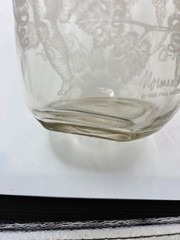 2 Vintage Paul Masson carafes/ 1 etched/1 plain marked since 1852