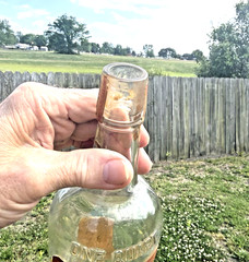 RARE ANTIQUE ORIGINAL  » G $ W MILL FARM  » WHISKEY PAPER LABEL BOTTLE!!