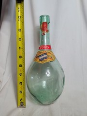 Vintage 1959 Italian Chianti Wine Bottle Fiasco US Air Force Open Mess Glass