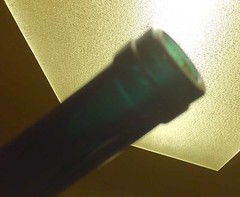 Antique Wine Bottle Odd Color Navy Teal Blue Spin Mold Unusual