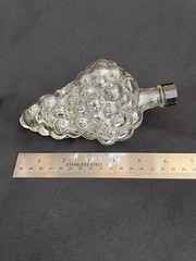 Clear Glass Vintage Grape Cluster Wine Bottle Made In Turkey