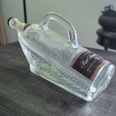 Vintage Canadian London – Red Dinner Wine Bottle with Handle – Ship Boat Shaped