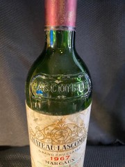 1967 Chateau Lascombes French Bordeaux empty Wine Bottle & Label 
